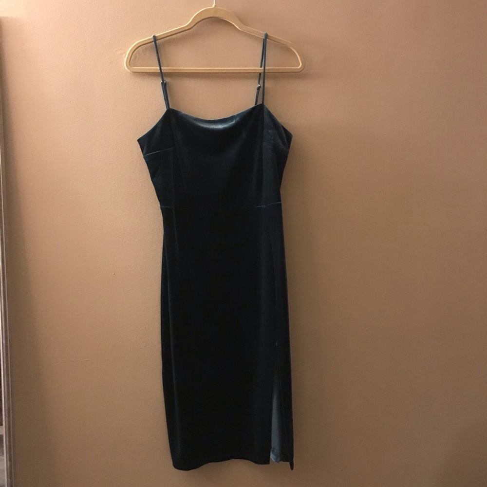 Emerald Green Velvet Dress